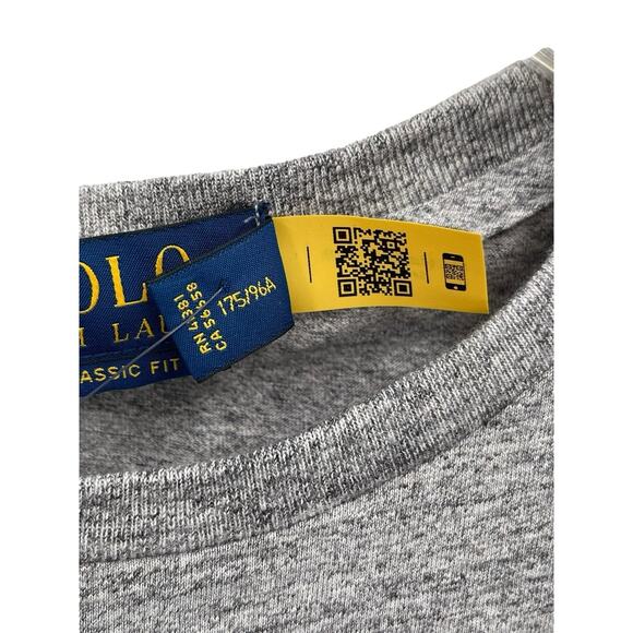 NWT Polo Ralph Lauren Buffalo Check Plaid Big Pony T-Shirt Long Sleeve Gray M - Picture 7 of 9